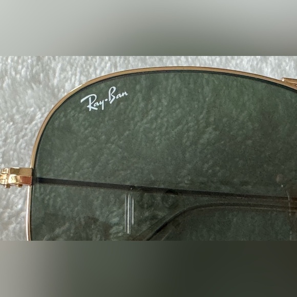 NEW Ray-Ban Classic Aviator Green Lenses Gold Frames Unisex Sunglasses - Picture 3 of 5